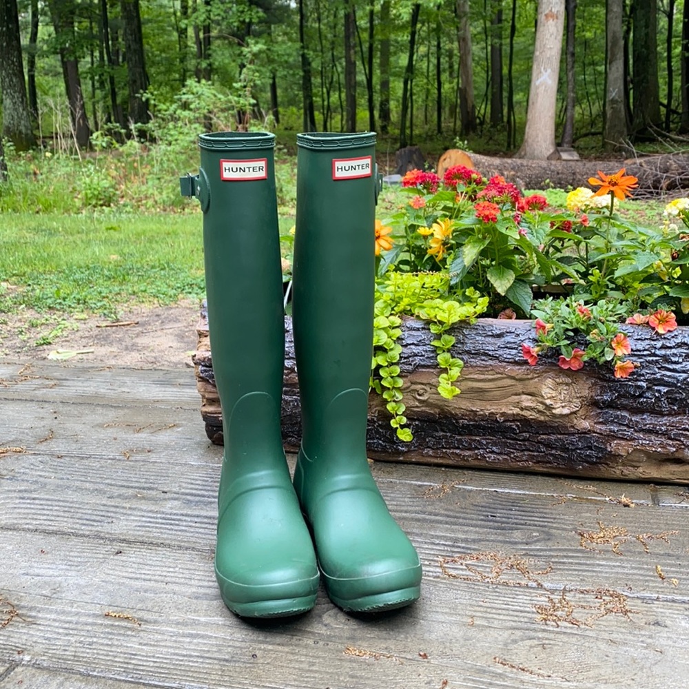 EUC women’s tall Hunter boots.